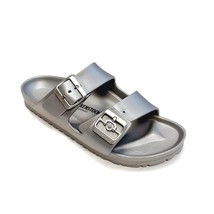 Birkenstock Womens Size 10 Arizona EVA Sandals Metallic Silver EU 41 NARROW - £45.13 GBP