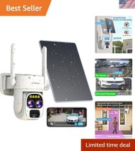Smart Outdoor Security Camera with Solar Power - Full HD, 2-Way Audio &amp; ... - $74.99