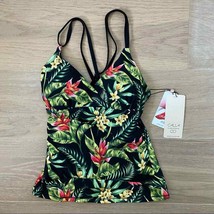 CALIA by Carrie Underwood Women&#39;s Strappy Ruched Tankini Top XS NWT - $29.02