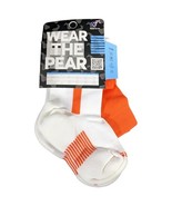 Pearsox Long Orange White Kids Sports Socks 12-5 Youth Pear Socks Sports - $15.84