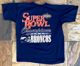 Vtg Denver Broncos Super Bowl XXXII Champions 1998 Shirt-L-NFL Football - $18.70