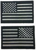 Reflective Hook USA American Flag Reverse Left Right Shoulder Patch (3.0 X 2.0 - - £7.47 GBP