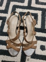 Autograph Nude Brown Strappy Sandal For Women Size 6uk Widefit - $27.00