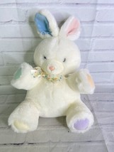 Applause Enchante White Pastel Color Ears Bunny Rabbit Plush Stuffed Animal Toy - £55.23 GBP