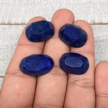 4pcs,11.1g,18mm-21mm High-Grade Natural Oval Facetted Lapis Lazuli Cabochon,CP21 - £14.19 GBP