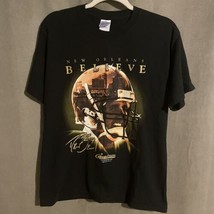 Vintage 2007 Drew Brees T-Shirt New Orleans Believe Mens Size L Black - £13.98 GBP