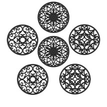 6 Set Silicone Trivet Mats, Multi-Use Carved Trivet Mat, Insulated Non-S... - £31.69 GBP