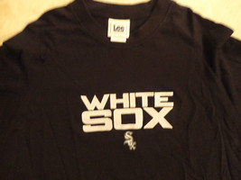 Vintage 90&#39;s  Black Chicago White Sox MLB Baseball Lee Tshirt Adult XL Excellent - $22.51