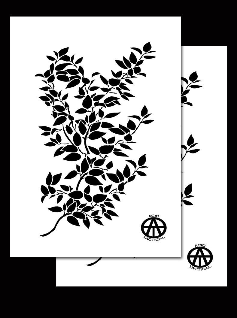 Mylar Camo Leaf Stencils Camouflage Hunting Blind Painting HIGHBUSH BRAN... - $12.99