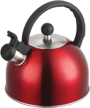 2 Liter Stainless Steel Whistling Tea Kettle - Modern Stainless Steel Whist - £49.49 GBP