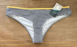 Eidon Womens Rebel Bikini Bottom Swimwear Navy Blue Stripe Size M  NEW - £22.12 GBP
