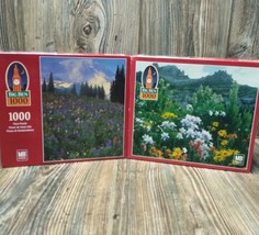 *2* BIG BEN 1000 Pc Jigsaw Puzzle Lot Mount Rainier &amp; Yankee Bay Basin Mountains - £15.49 GBP