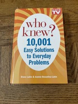 Who Knew 10,001 Easy Solutions To Everyday Problems  Hardcover Book - £9.25 GBP