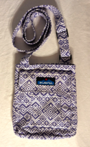 KAVU Keeper Sling Canvas Crossbody Shoulder Bag - Purple Quilt EUC - $18.33