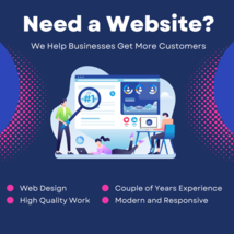 CUSTOM WEBSITE DESIGN - Professional Modern and Responsive Website - £97.43 GBP