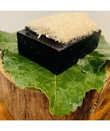 Handmade Luffa Embedded Soap EUCALYPTUS Charcoal Clay Moisturizing Loofa... - £7.09 GBP