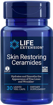 Skin Restoring Ceramides Skin Wrinkles 2 Bottles 60 Vege Caps Life Extension - £29.87 GBP
