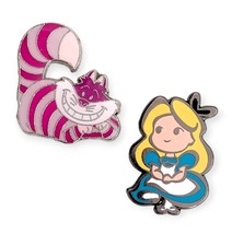 Alice in Wonderland Disney Pins: Cutie Cheshire Cat and Alice - £15.72 GBP
