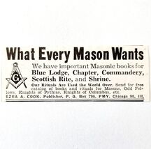 1947 Masonic Books What Every Mason Needs Advertisement Vintage Fraterna... - €9,29 EUR