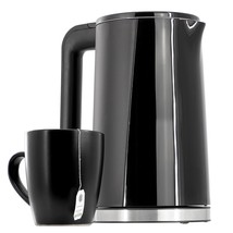 MegaChef 1.8 Quart Stainless Steel Electric Tea Kettle in Black - $1,461.84 MXN