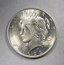 1923 Silver Peace Dollar UNC Coin AN391 - $53.46