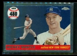 2008 Topps Chrome Baseball Trading Card MHRC480 Mickey Mantle Yankees HR480 - £6.72 GBP