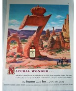 Seagram’s Whiskey Natural Wonder Advertising Print Ad Art 1948 - $8.21 CAD