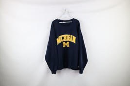 Vintage Russell Athletic Mens 2XL Distressed University of Michigan Sweatshirt - £47.44 GBP