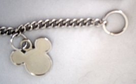  Disneys Silver Toned Mickey Mouse Ears  and M Charms on Chain - £13.42 GBP