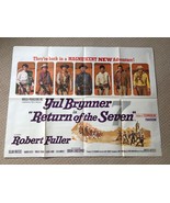 Ritorno Di Il Magnificent Seven 7 Originale UK Quad Film Poster. Brynner - $973.32