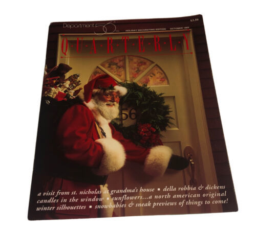 Department 56 Vintage Oct 1993 Issue Promo Catalog Santa Claus Front Doo... - $4.87