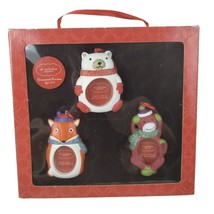 St Nicholas Square Animal Ornament Picture Frames Set of 3 Christmas Holiday - £11.00 GBP