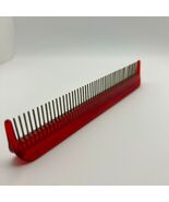 Vintage Untangler Comb Red Metal Rotating Teeth Made in USA Hair Tool - $454.01 MXN