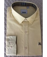 Burberry Brit Men&#39;s Yellow Long Sleeve Dress Shirt Regular Size Size L New - $2,521.20 MXN