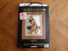 Dimensions Gold Collection Great Cats Cross Stitch Kit 3781 Vintage 1994 - $12.95