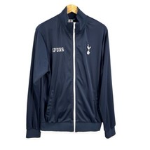 Tottenham Hotspur FC Jacket Navy Zip Front Logo Mens Large Soccer Football - $39.55