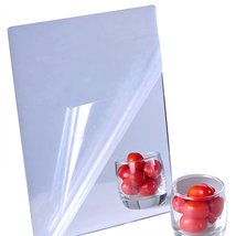 Icagy Acrylic Self Adhesive Mirror Sheet for Wall, Plastic Non Glass Sticky Kid  - £11.05 GBP