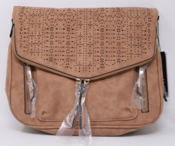 Violet Ray Leanna Laser Target Cut Flap Faux Leather Crossbody Bag Purse... - £21.57 GBP