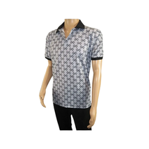 Men Sports Shirt DE-NIKO Short Sleeves Soft Modal Fashion Polo Shirt G1121 Gray image 9