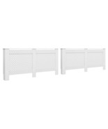 vidaXL Radiator Covers 2 pcs White 67.7&quot;x7.5&quot;x32.1&quot; MDF - $419.17