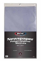 BCW Newspaper Sleeves - 14x24 Crystal Clear, Acid Free, Archival Quality - £25.06 GBP