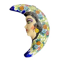 Mexican Talavera  Pottery Luna Face Wall Decor - $24.74