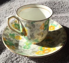 Colclough China Floral Chintz Pattern Bone China Demitasse Cup and Sauce... - £11.00 GBP