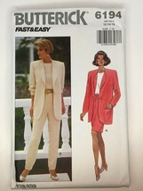 Butterick Sewing Pattern 6194 Jacket Top Skirt and Pants Very Easy UC 12 14 16 - £3.91 GBP