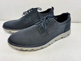 Johnston &amp; Murphy Jenkins Plain Toe Shoe, Navy Textile Knit/ Nubeck Trim... - $63.05