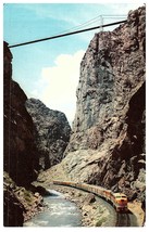 Vintage &quot;Diesel Train in the Royal Gorge&quot; Colorado train Postcard - £18.77 GBP