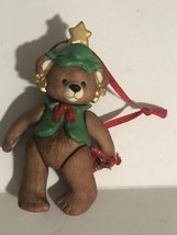 Vintage Brown Bear In Ugly Christmas Sweater Ornament Christmas Decoration XM1 - £6.22 GBP
