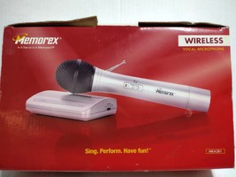 Memorex Wireless Microphone System VHF Model MKA381  Mic with Receiver Base - £10.45 GBP