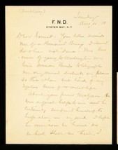 Frank Nelson Doubleday Handwritten Letter Signed Autographed ALS - £54.72 GBP