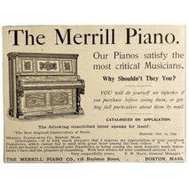 The Merrill Piano 1894 Advertisement Victorian Instruments Boston ADBN1tt - $19.99